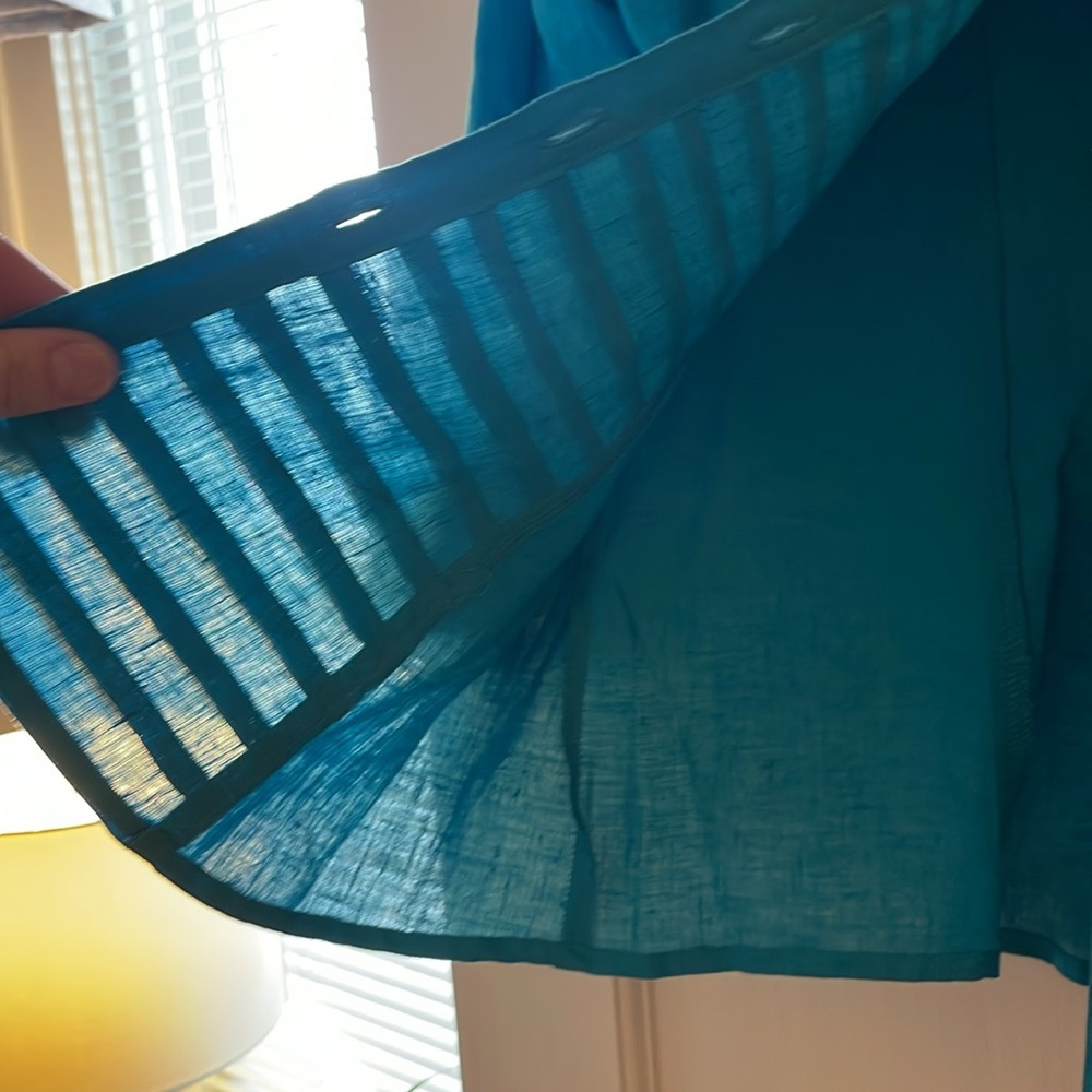 Blue Linen Button Up - Picture 4 of 7